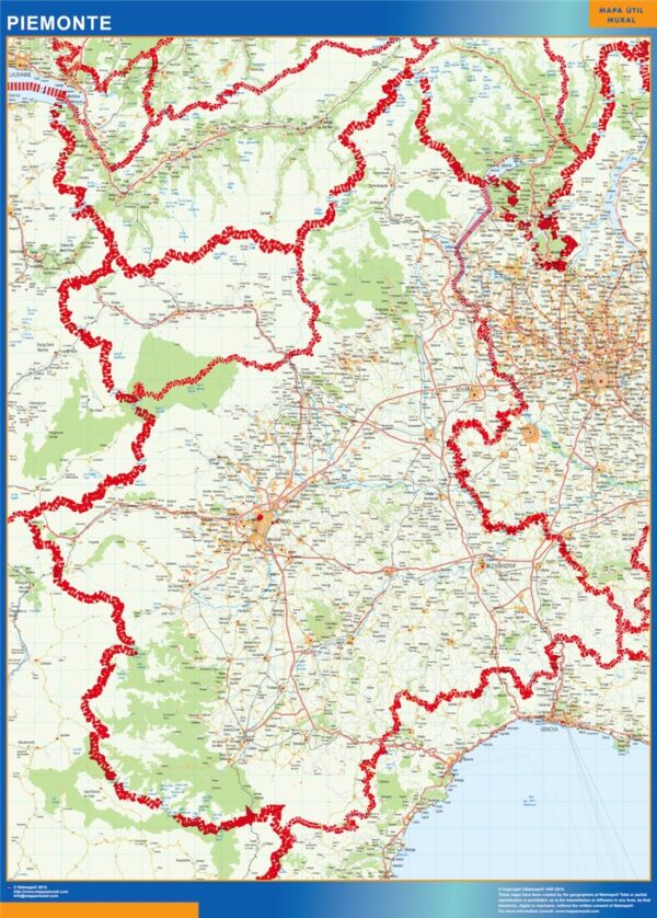 Carte Plastifiée Piemonte