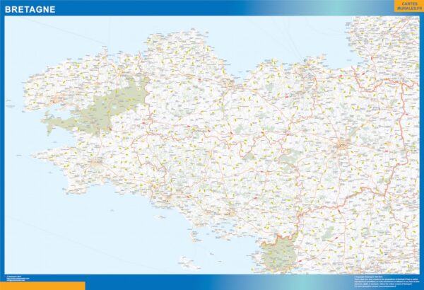 Carte Plastifiée Région Bretagne