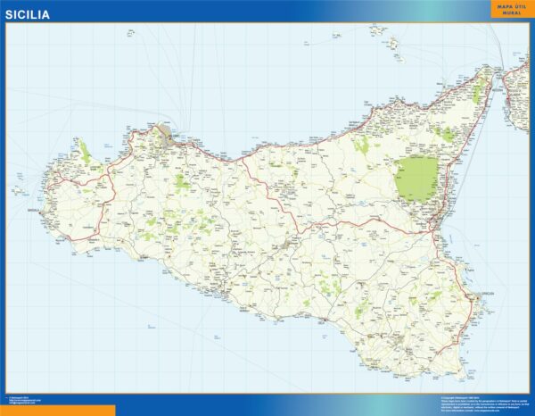 Carte Plastifiée Sicilia