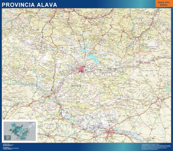Carte Province Alava Plastifiée