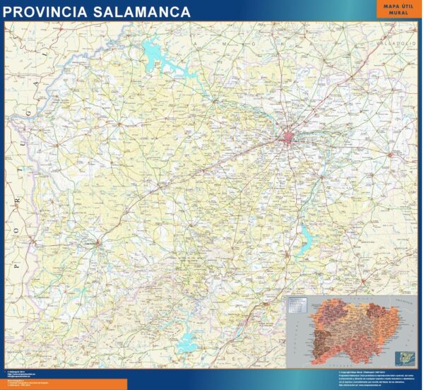 Carte Province Salamanca Plastifiée