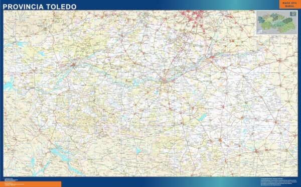 Carte Province Toledo Plastifiée