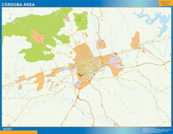 Carte Routière Cordoba Région Plastifiée