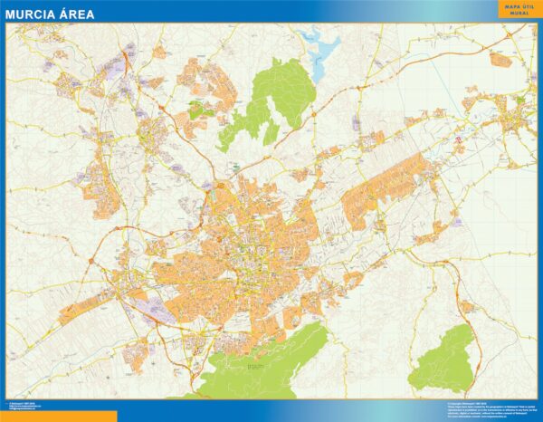 Carte Routière Murcia Région Plastifiée