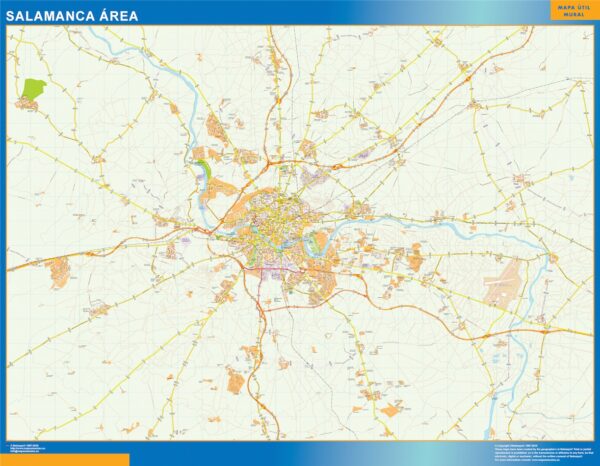 Carte Routière Salamanca Région Plastifiée