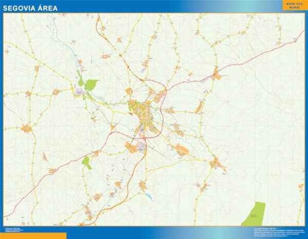 Carte Routière Segovia Région Plastifiée
