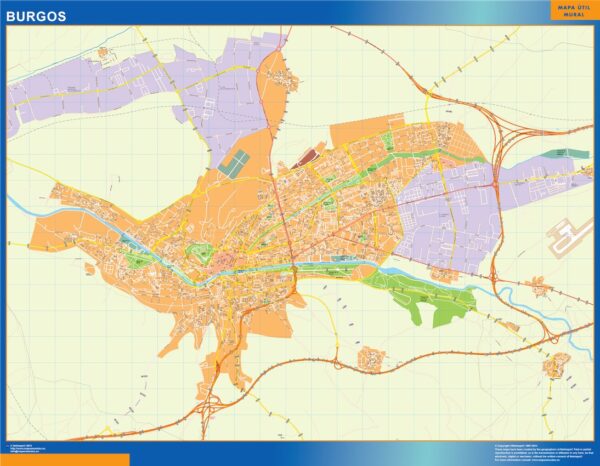 Plan Des Rues Burgos Plastifiée