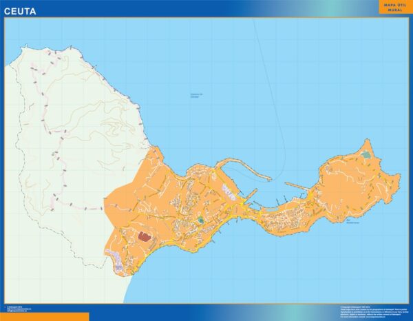 Plan Des Rues Ceuta Plastifiée