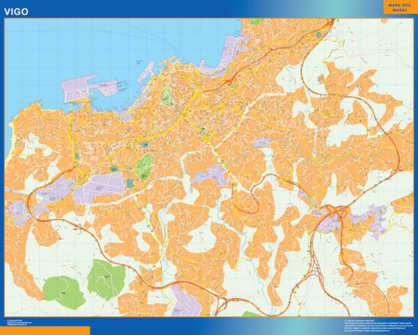 Plan Des Rues Vigo Plastifiée